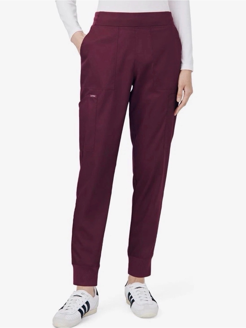 Landau Proflex Modern Fit Comfort Stretch Scrub Pants Wine Red 4-Pocket Size 3XL